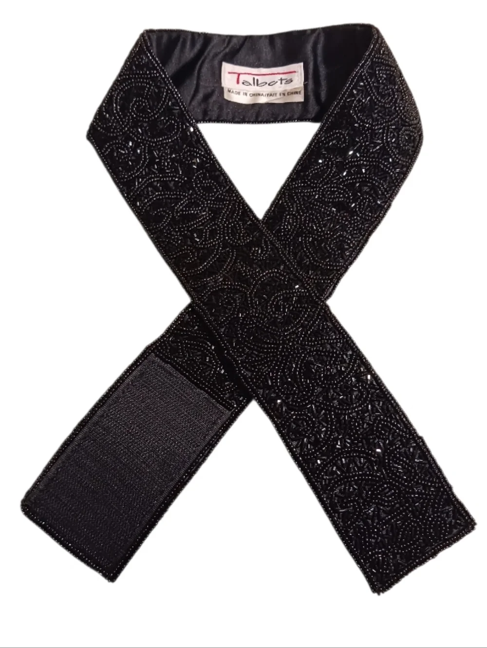Vintage Talbots Beaded Wide Wrap Belt